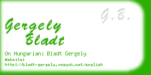 gergely bladt business card